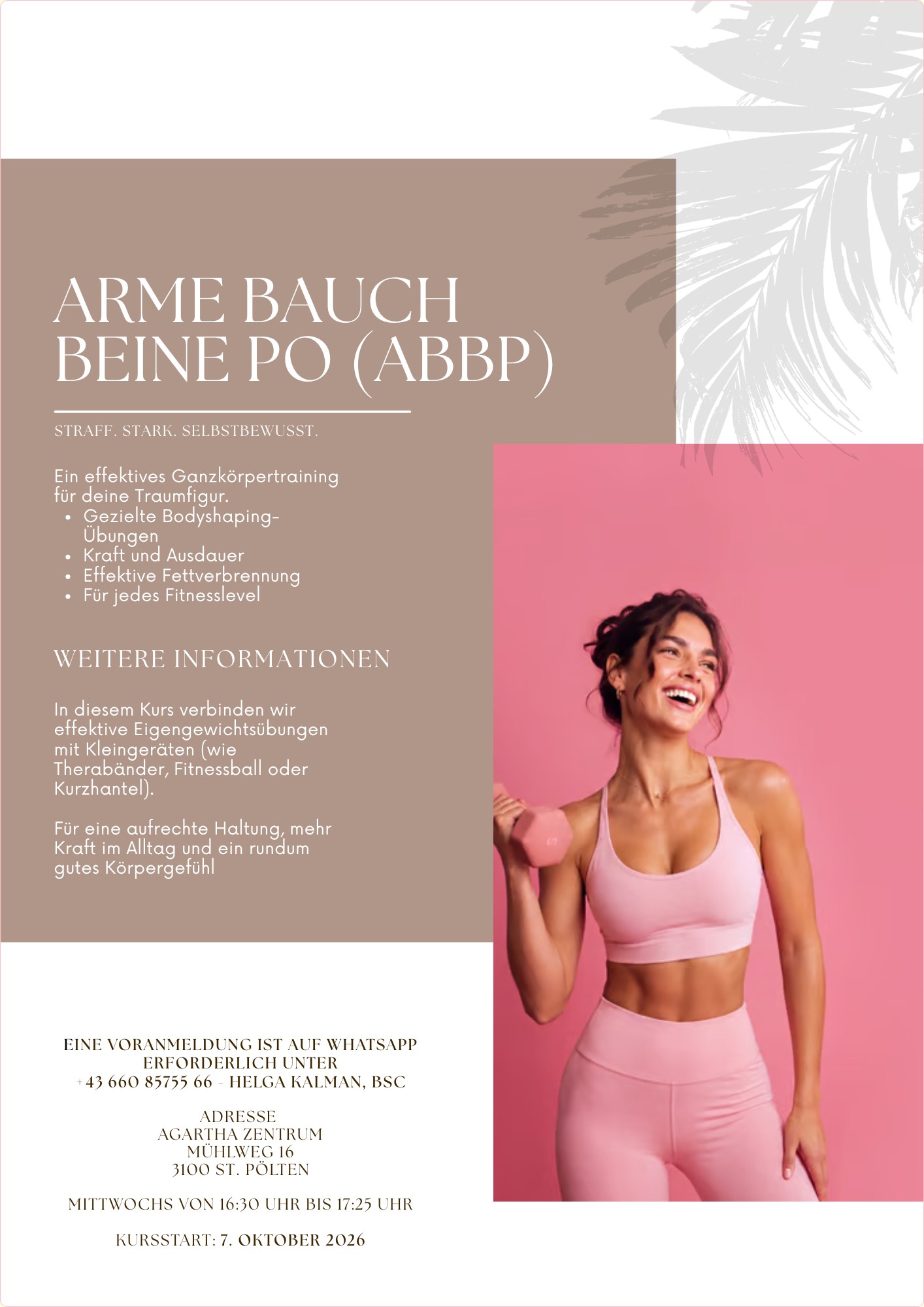 Bild: Kalman Helga, ABBP & Pilateslehrerin Bild: Kalman Helga, ABBP & Pilateslehrerin